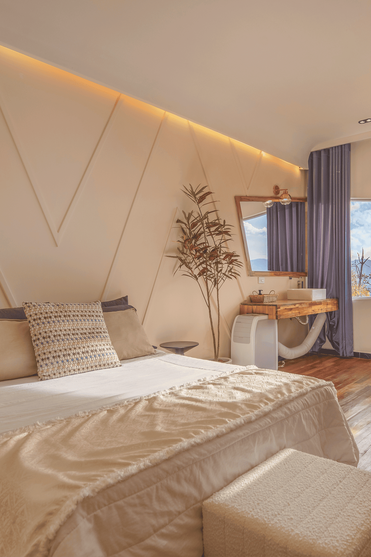 Modern bedroom with elegant design