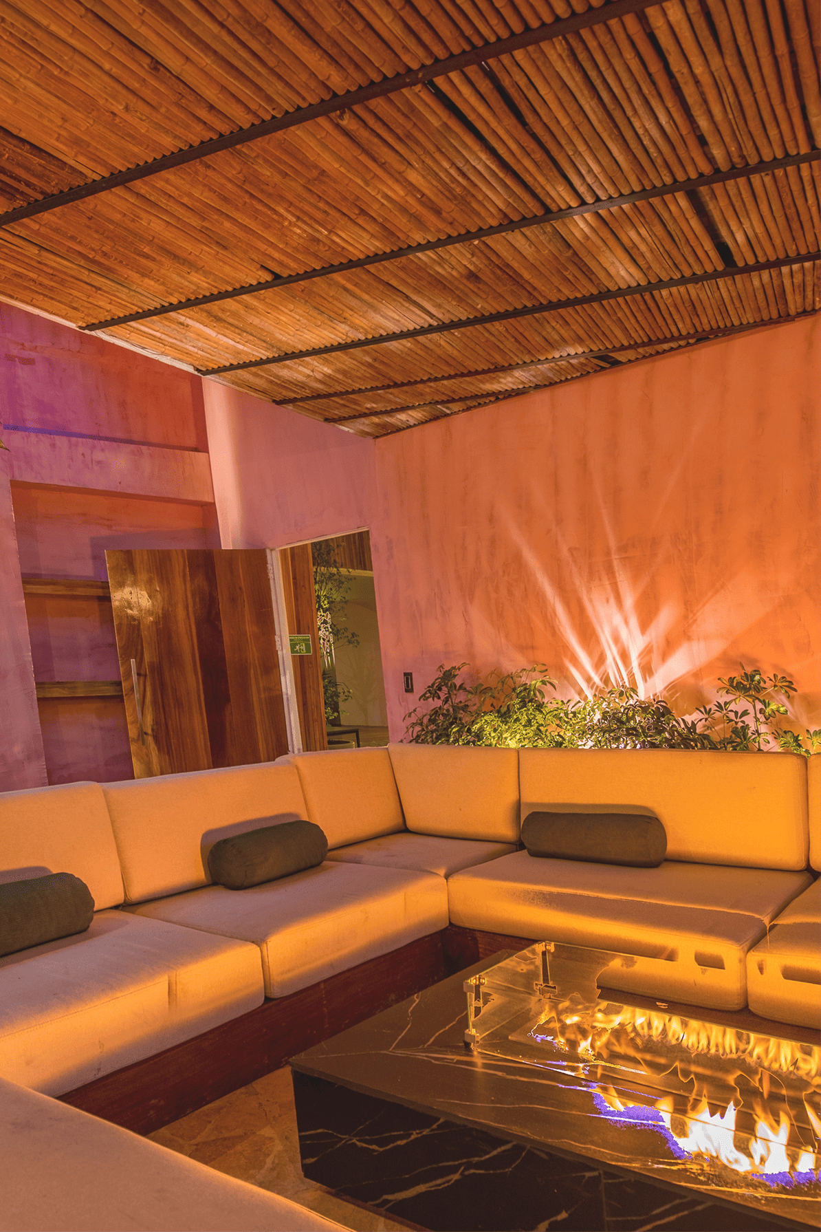 Lounge area inside the mansion