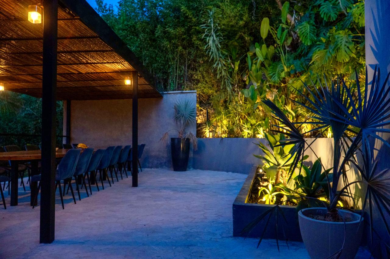 Rooftop with mountain views